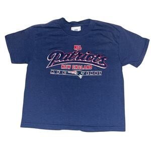 NFL Kids New England Patriots Blue T-Shirt Vintage Size Small